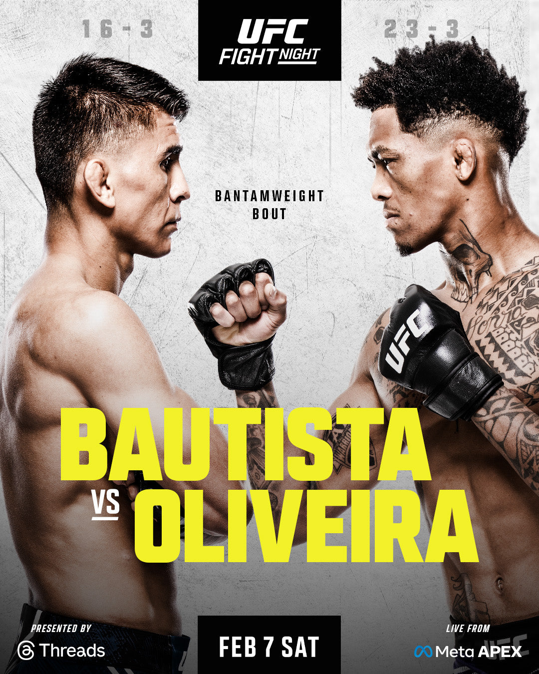 UFC FN: Bautista vs Oliveira (Predictions)