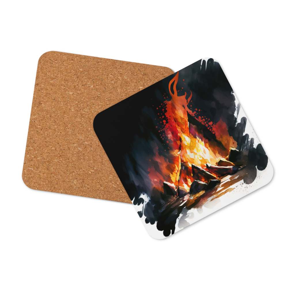 Abstract Campfire Coaster