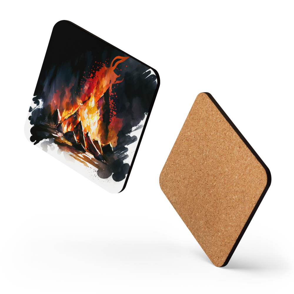 Abstract Campfire Coaster
