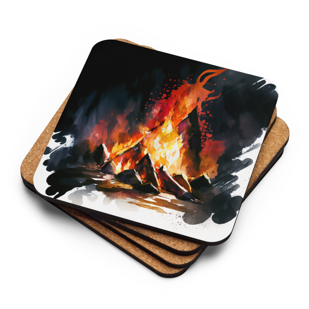 Abstract Campfire Coaster