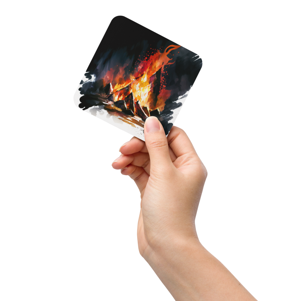 Abstract Campfire Coaster
