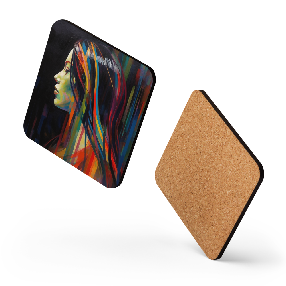 Vibrant Silhouette Coaster
