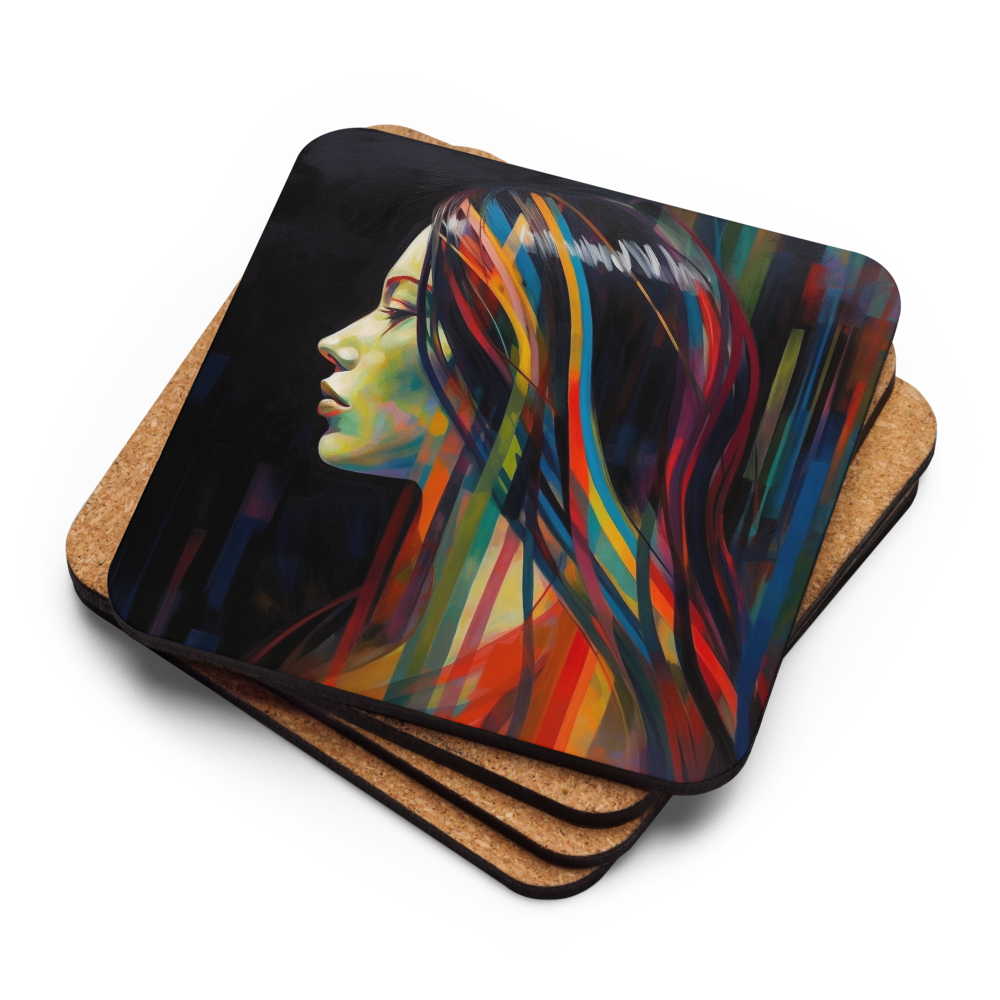 Vibrant Silhouette Coaster