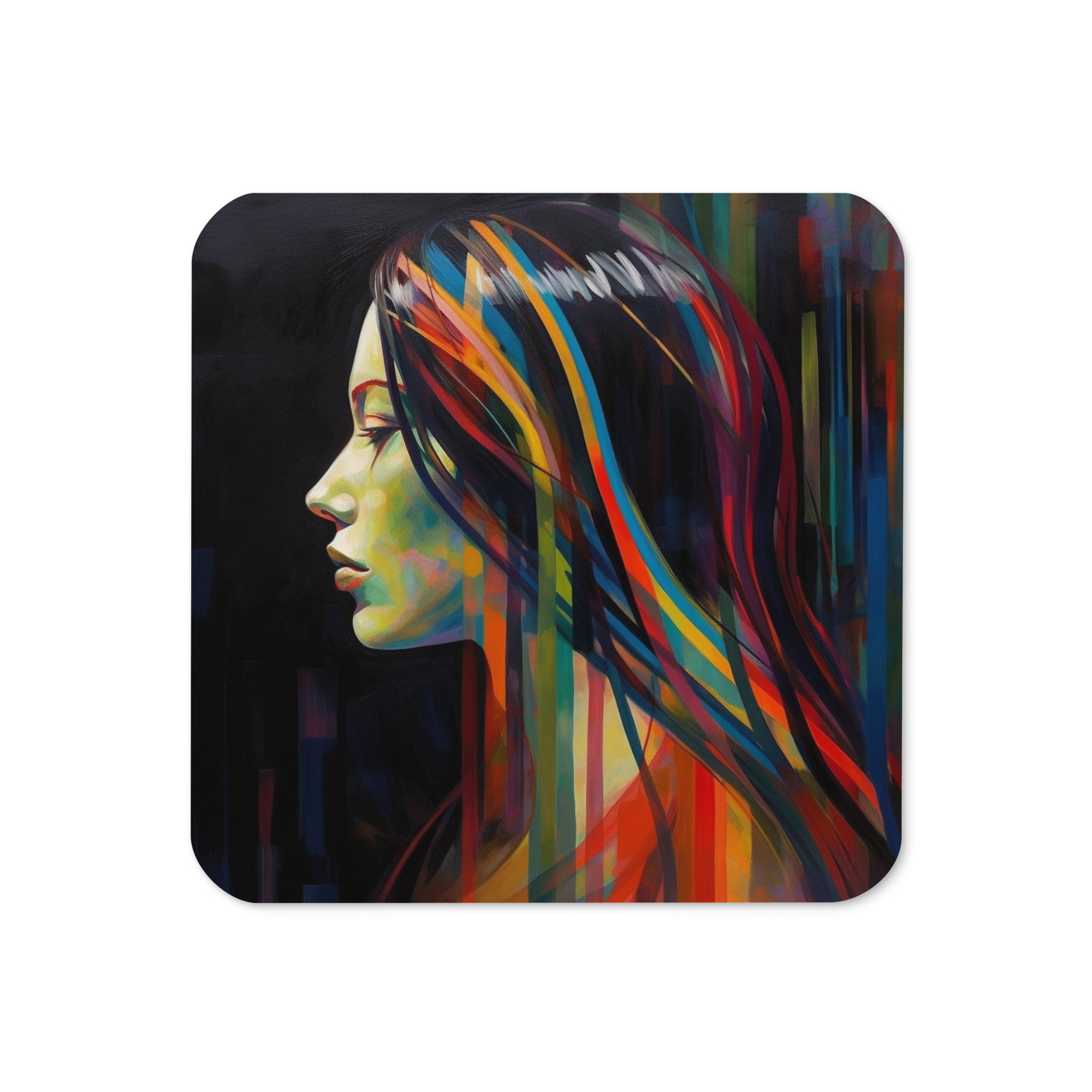 Vibrant Silhouette Coaster