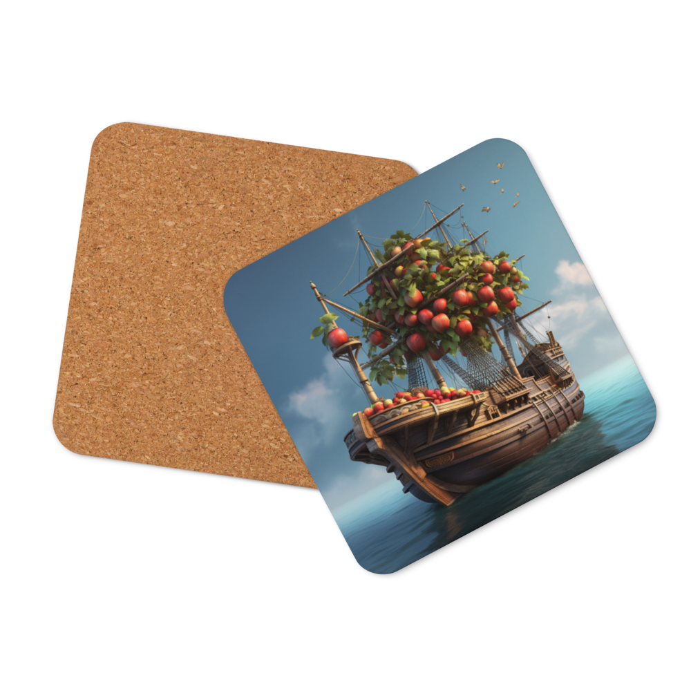 Pirate Ship Apples Coaster
