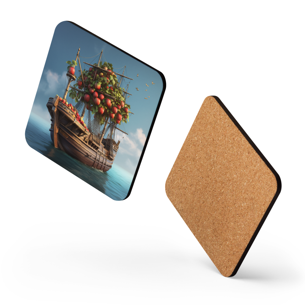 Pirate Ship Apples Coaster