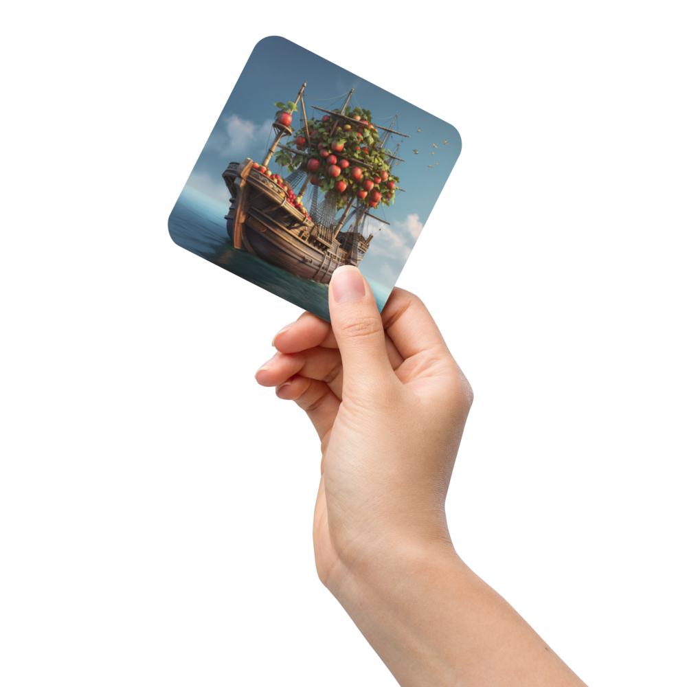 Pirate Ship Apples Coaster