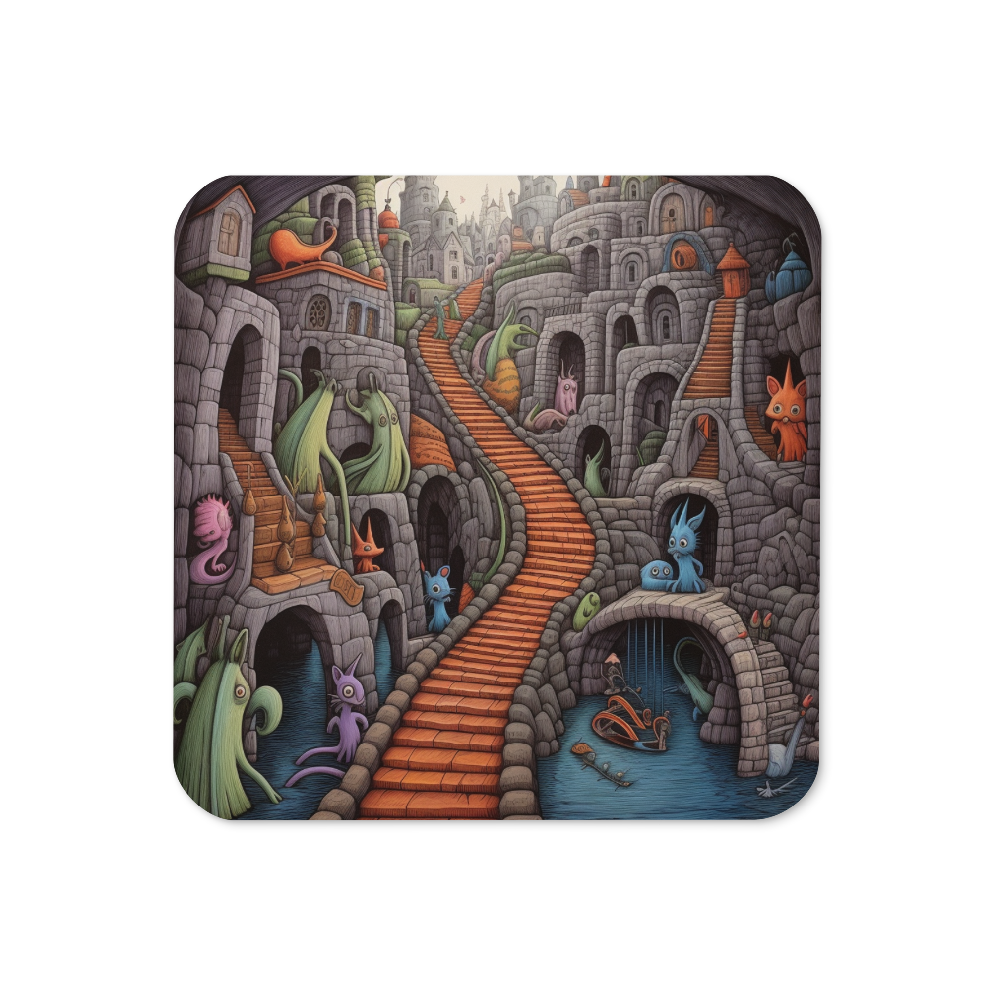 Orange Stairs Coaster