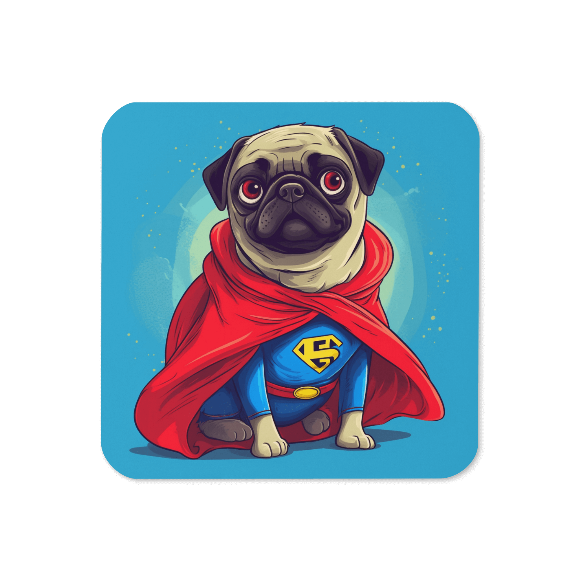 Superhero Pug Coaster