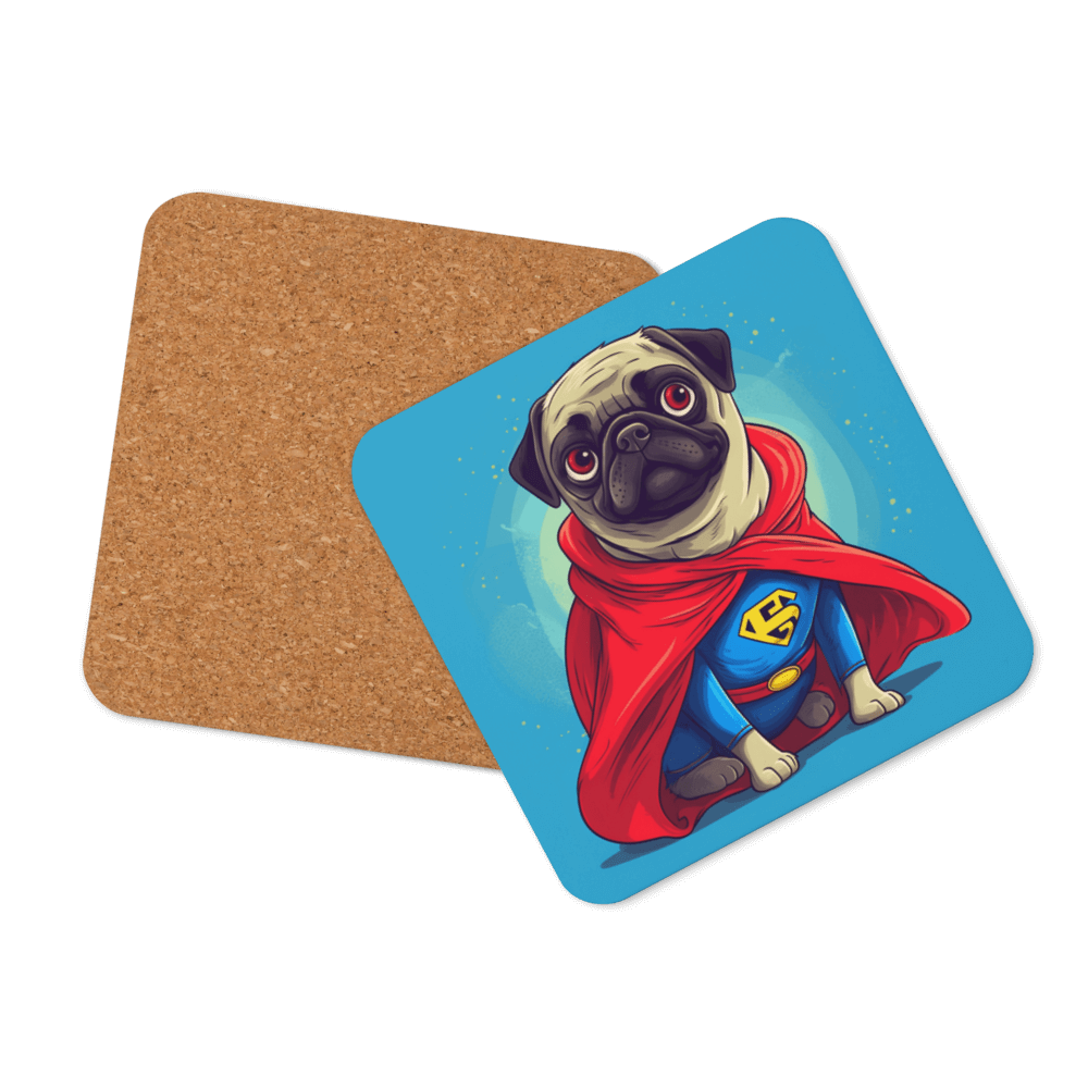 Superhero Pug Coaster