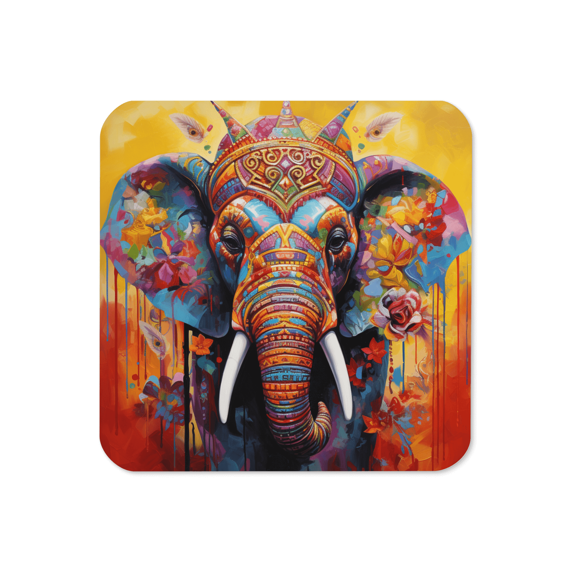 Patchwork Elephant Coaster
