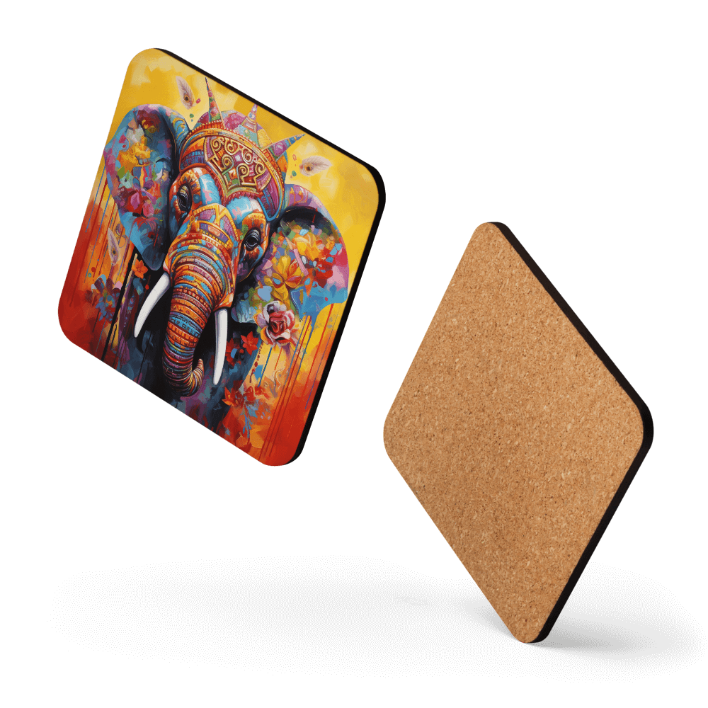 Patchwork Elephant Coaster