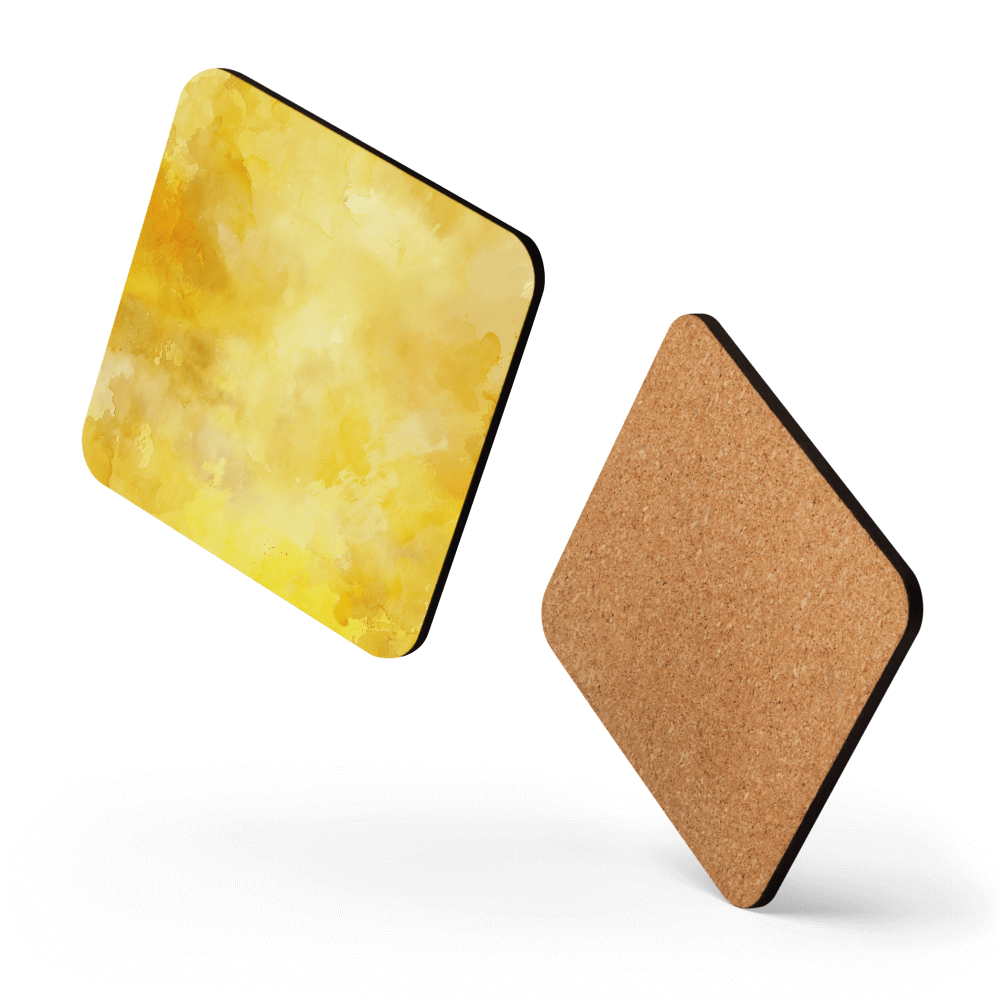 Watercolour Yellow Coaster