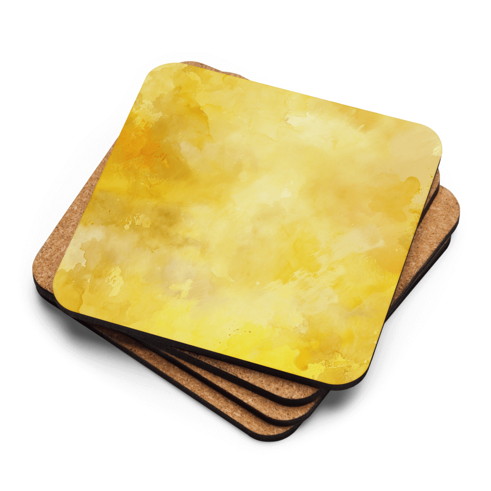 Watercolour Yellow Coaster