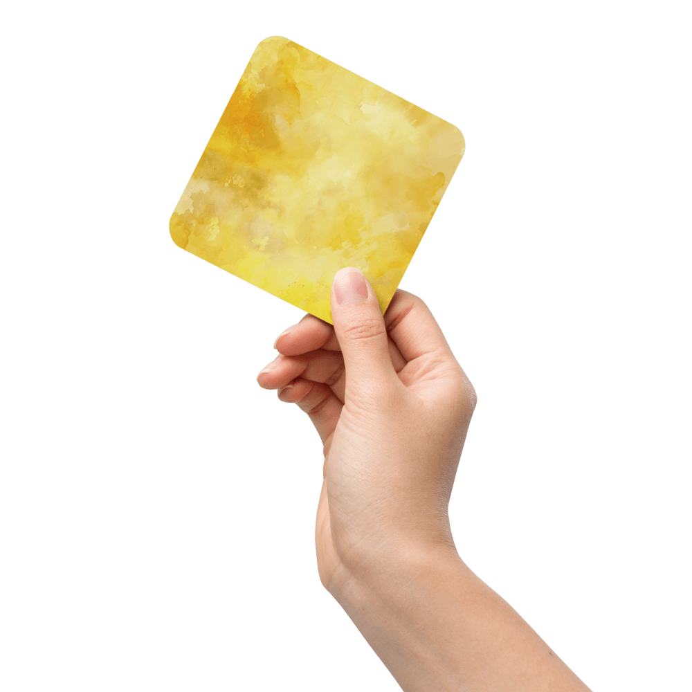 Watercolour Yellow Coaster