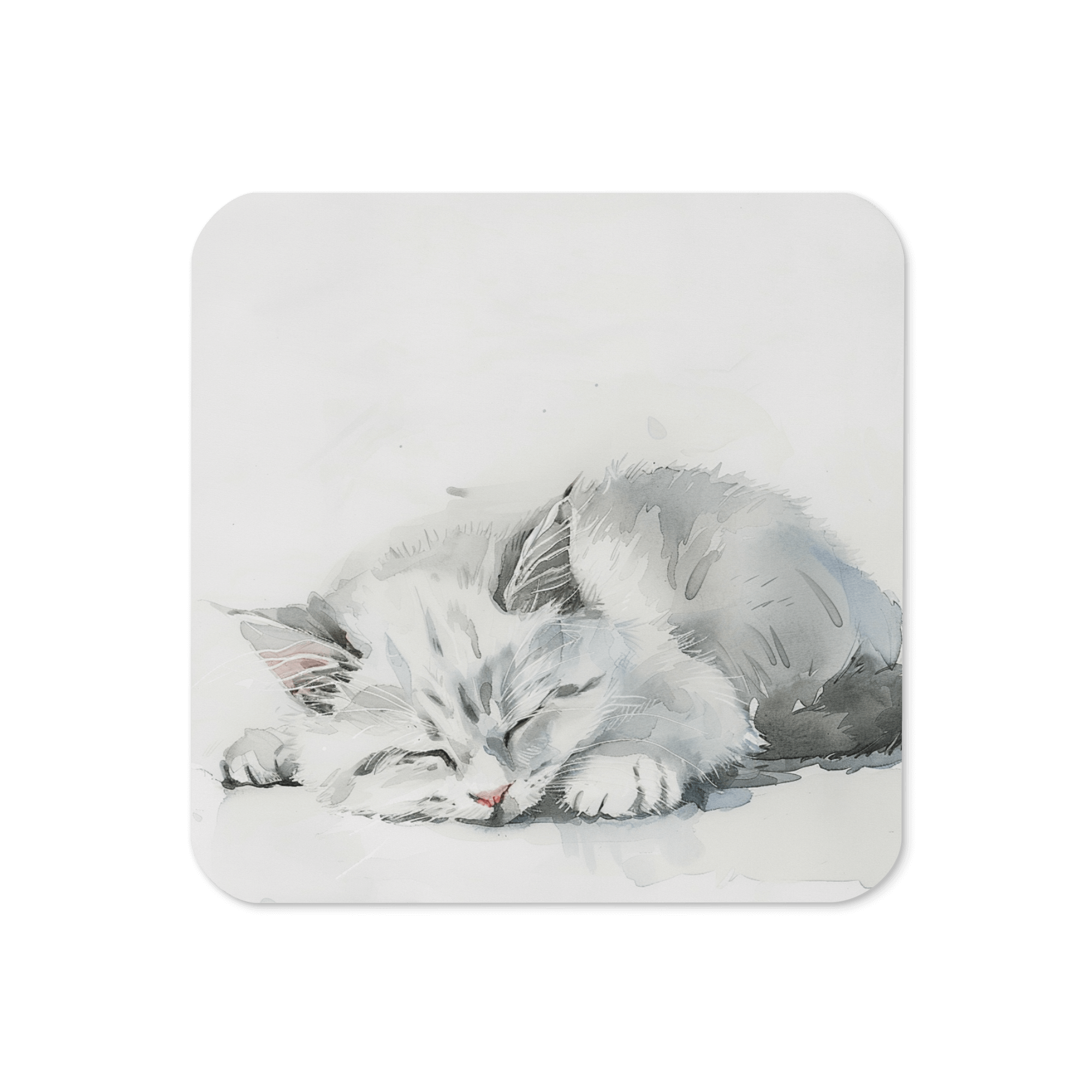 White Kitten Coaster