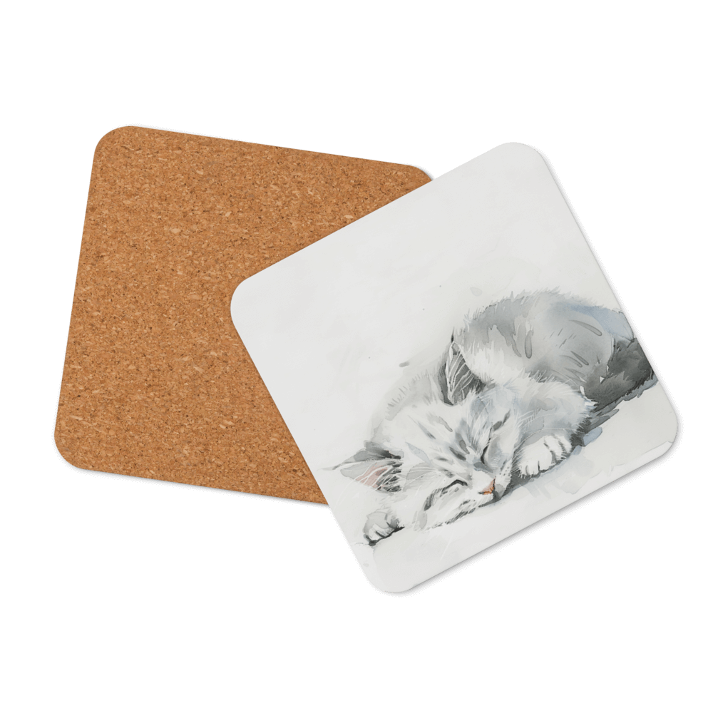 White Kitten Coaster