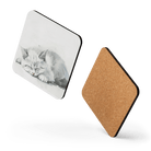 White Kitten Coaster
