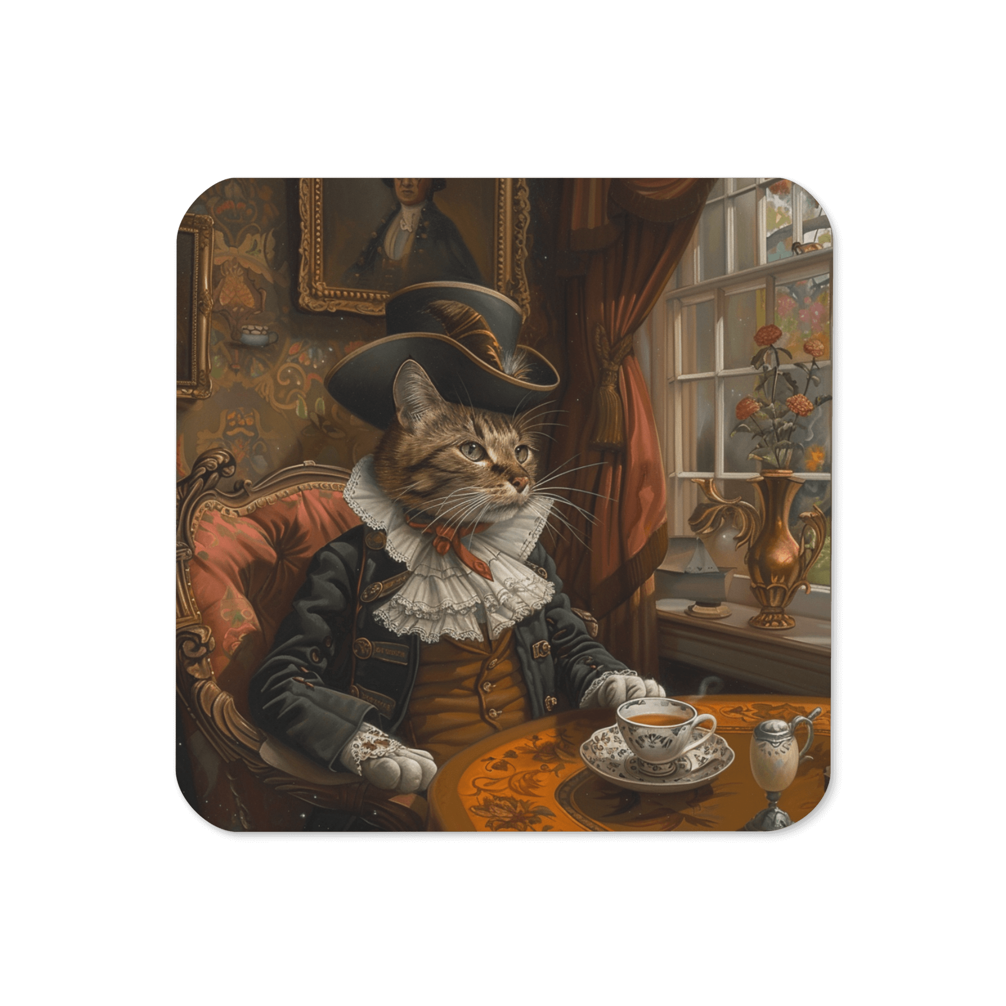 Colonial Cat Coaster