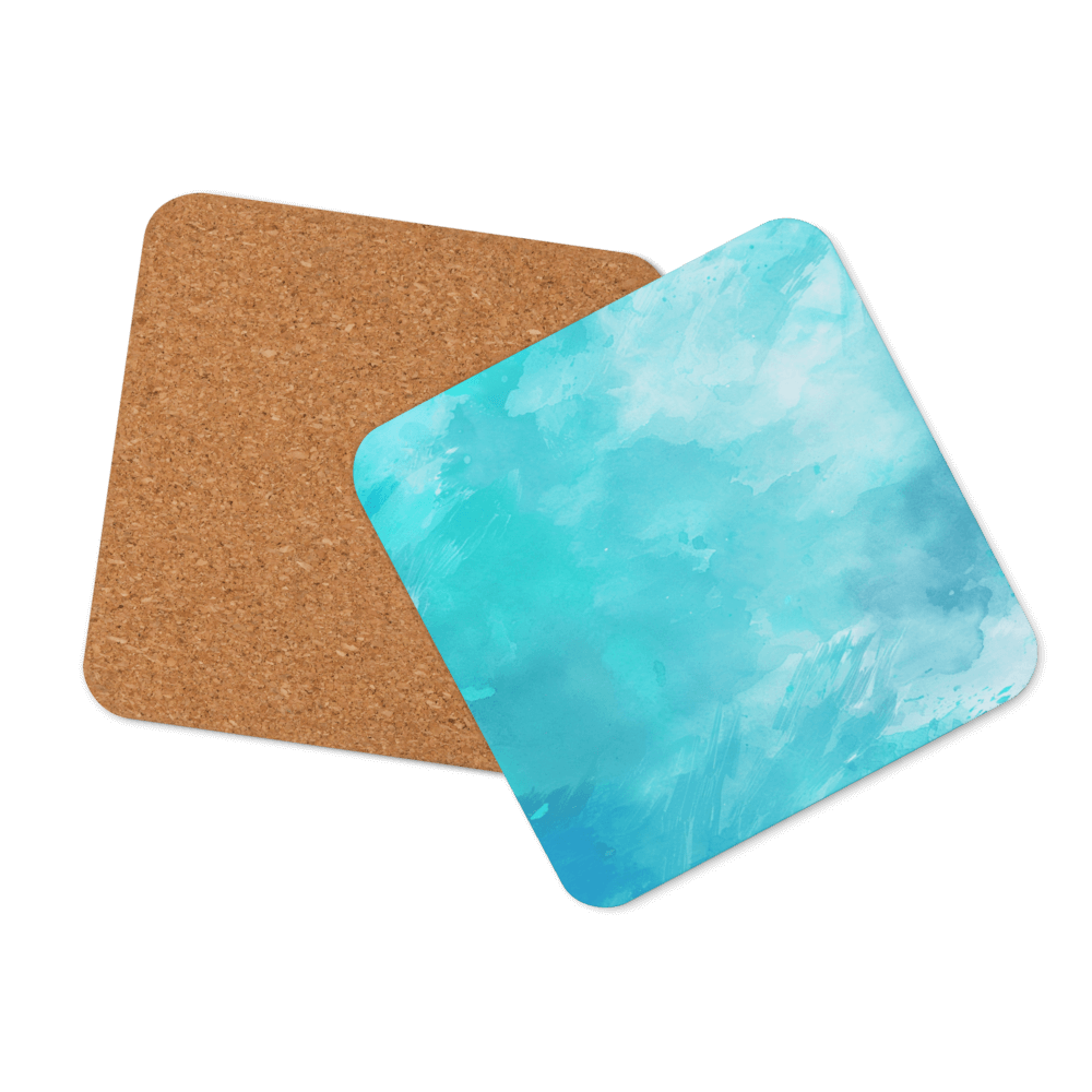 Watercolour Cyan Coaster