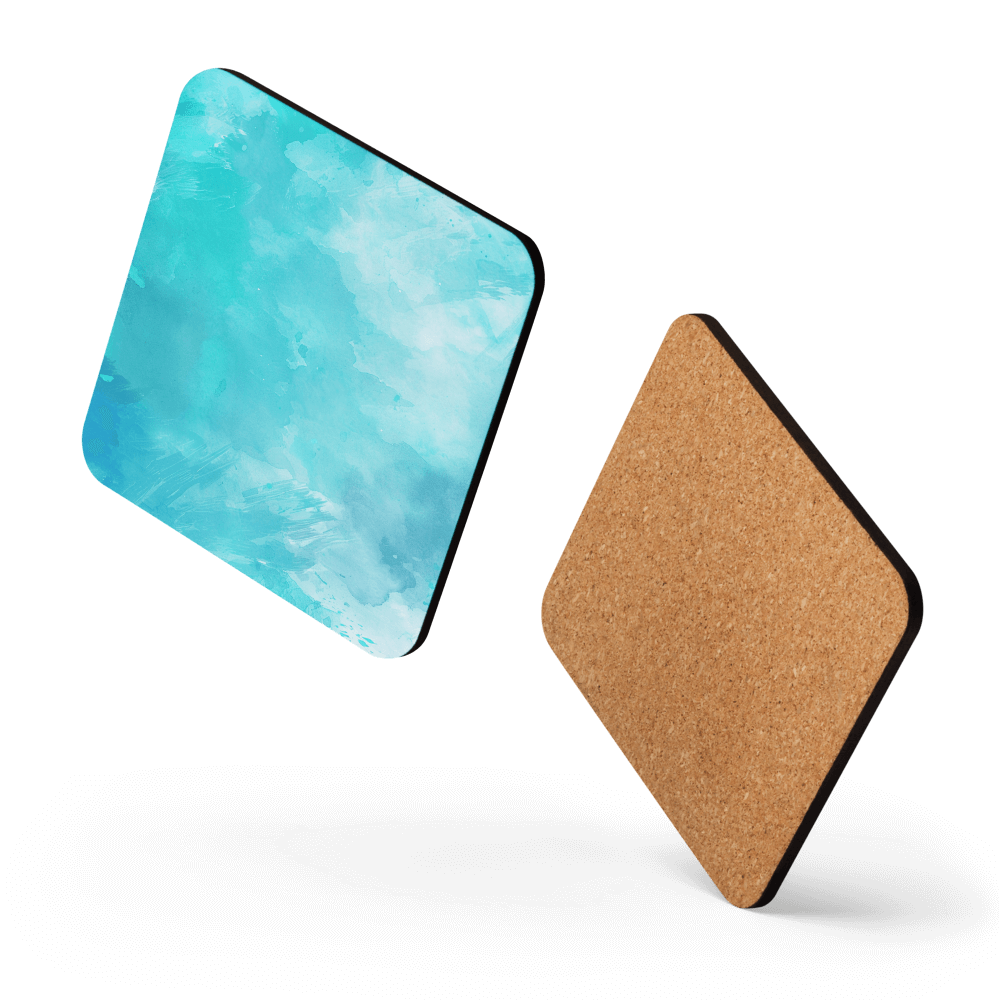 Watercolour Cyan Coaster