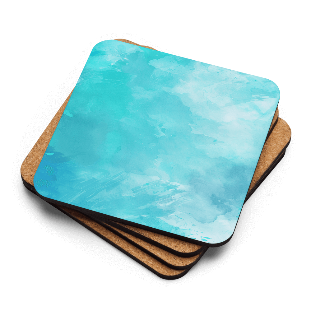 Watercolour Cyan Coaster