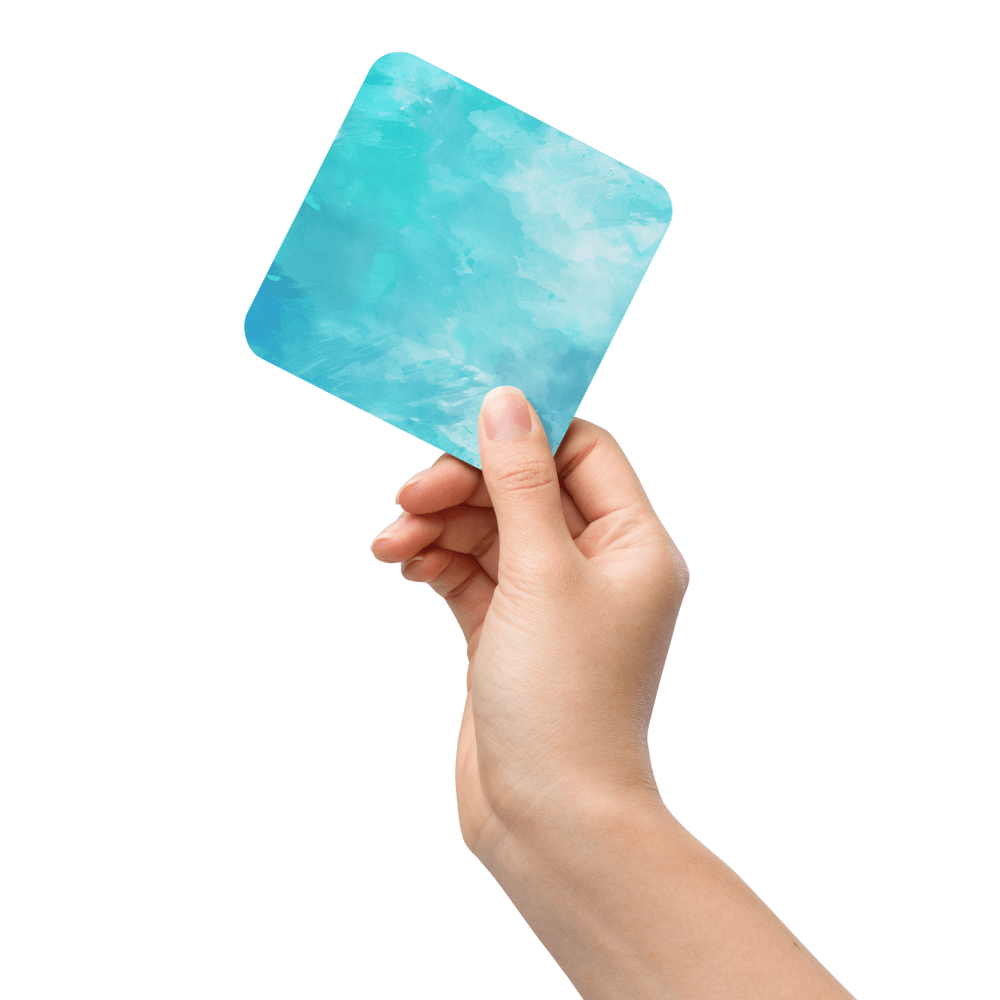 Watercolour Cyan Coaster