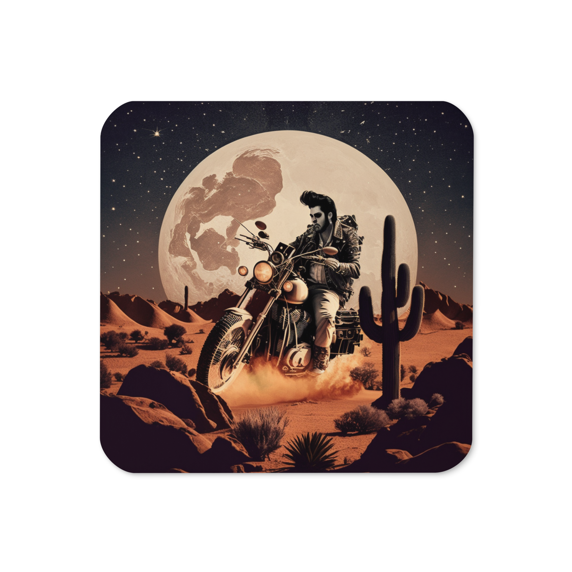 Biker Elvis Coaster