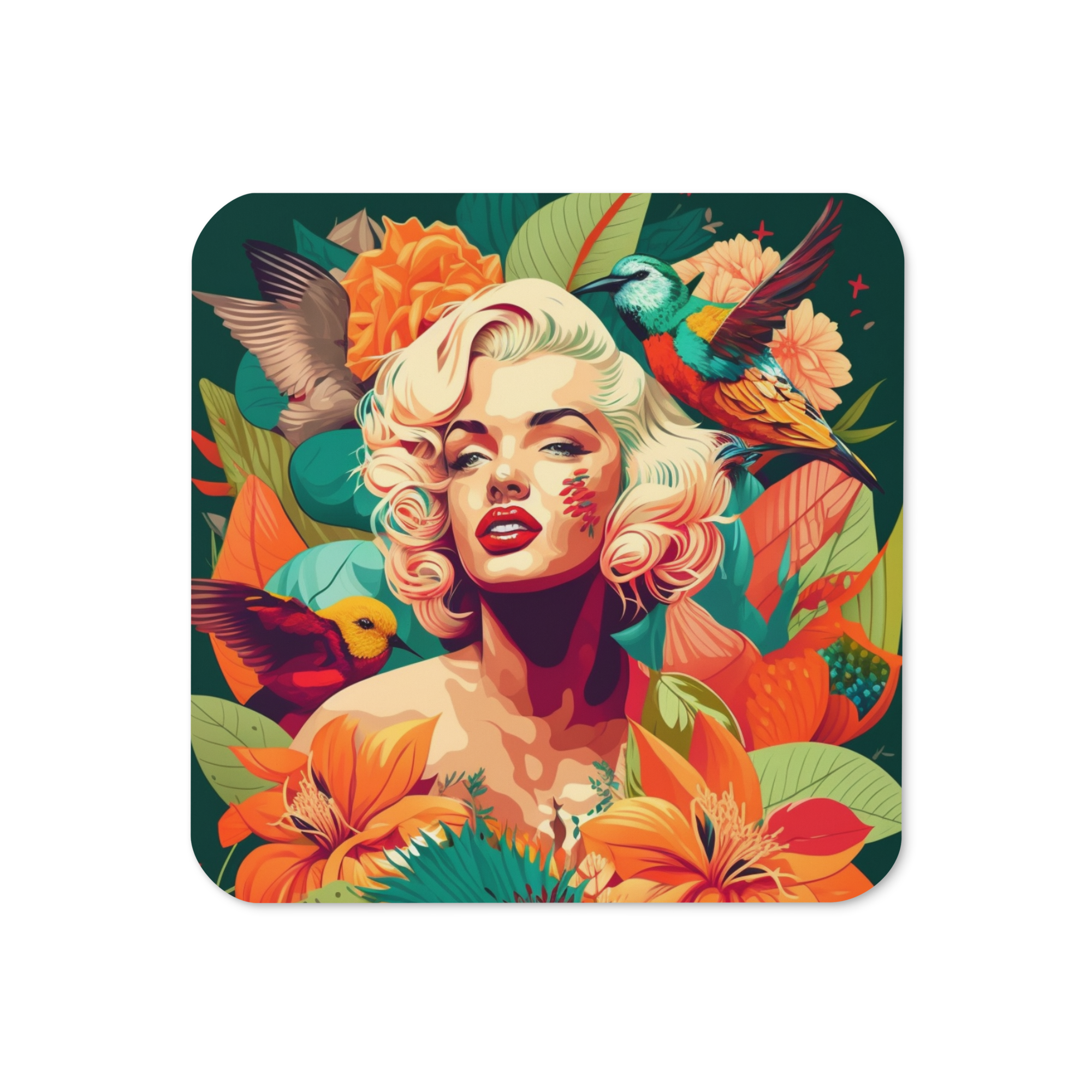 Vibrant Monroe Coaster